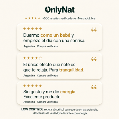 LOW CORTIZOL - ONLYNATURAL | 60 CÁPSULAS