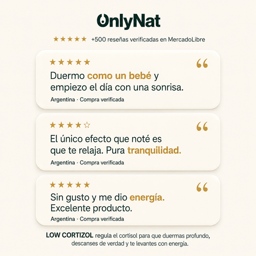 LOW CORTIZOL - ONLYNATURAL | 60 CÁPSULAS