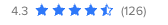 Reseña de Cortizen en Mercado Libre: 4.3 estrellas, 126 opiniones