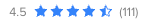 Reseña de Cortizen en Mercado Libre: 4.5 estrellas, 111 opiniones