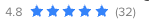 Reseña de Cortizen en Mercado Libre: 4.8 estrellas, 32 opiniones